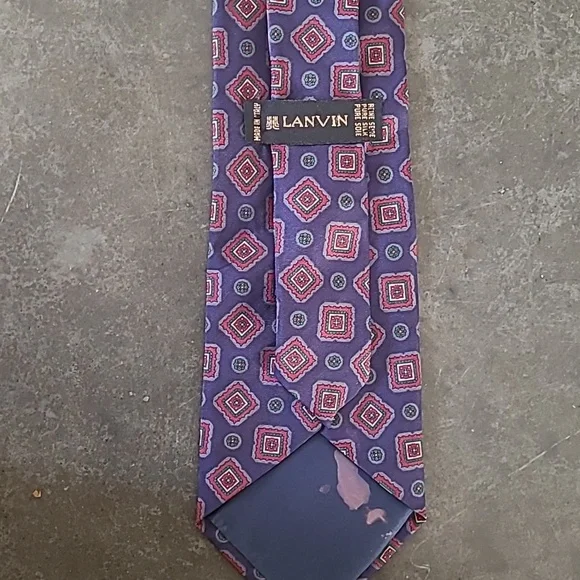 LANVIN SILK NECK TIES LOT OF 3 - Picture 8 of 9